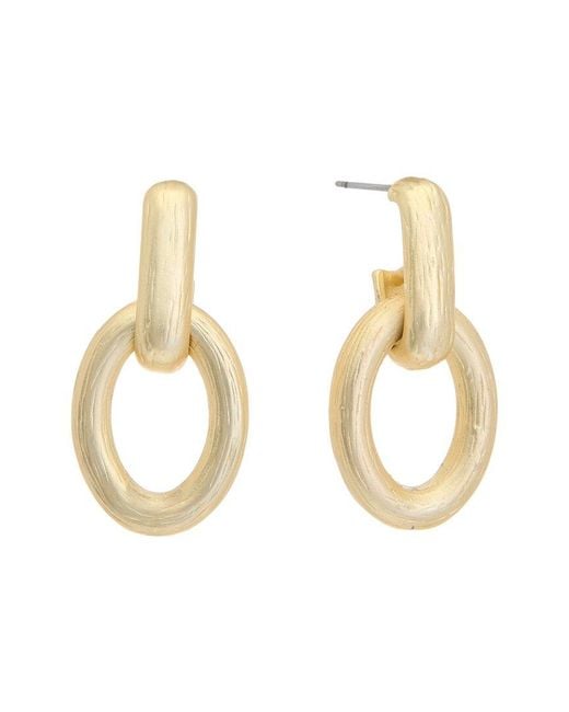 Juvell Metallic 18k Plated Drop Link Earrings