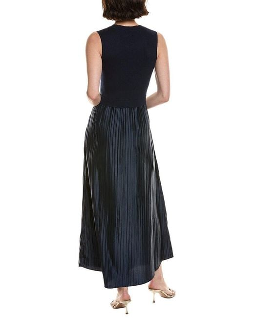Nanette Lepore Black Pleated Midi Dress