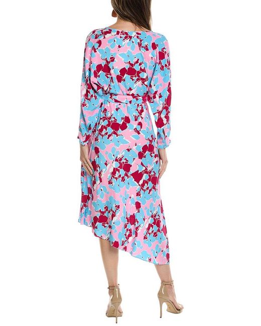 Diane von Furstenberg Blue Eloise A-Line Dress