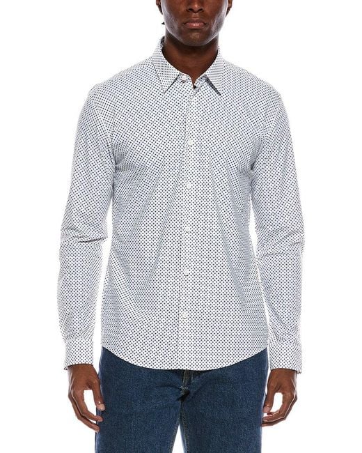 Boss Gray Roan Kent Print Shirt for men