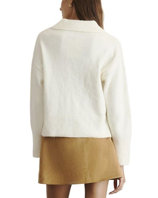 Tanya Taylor White Dawson Alpaca-Blend Sweater