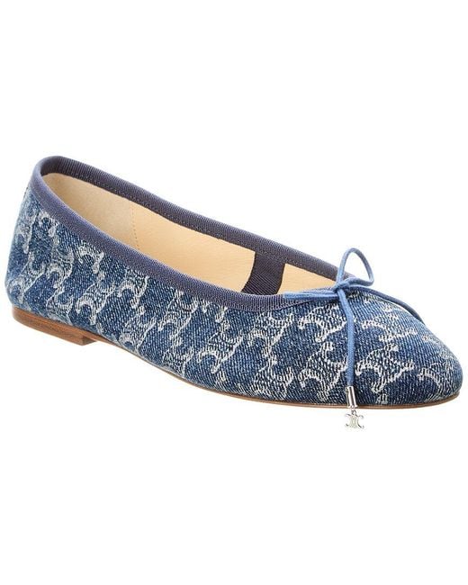 Céline Blue Denim Ballet Flat