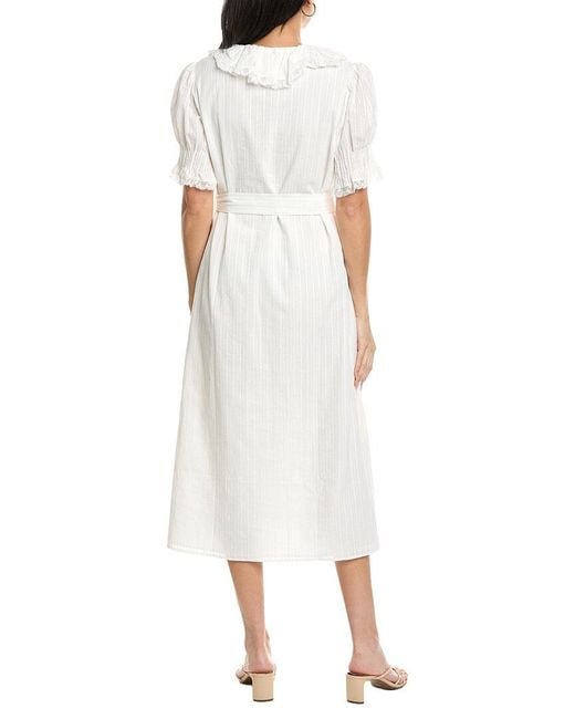 Seraphin White Midi Dress
