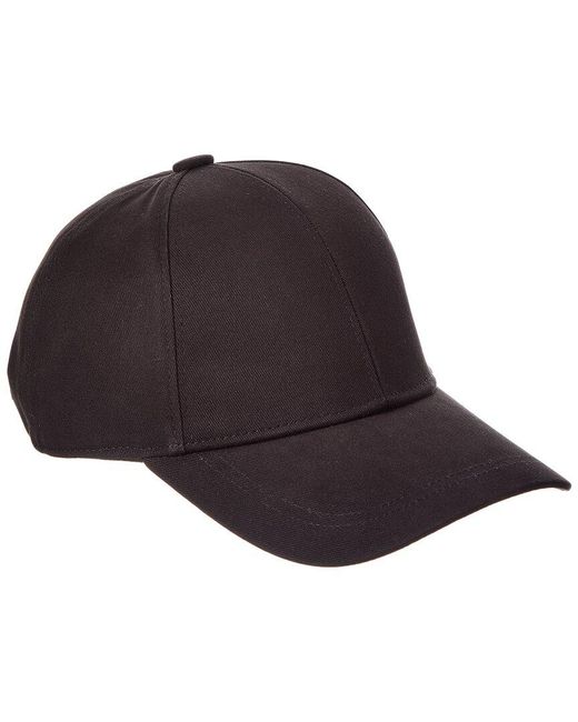 Bruno Magli Black Twill Baseball Cap