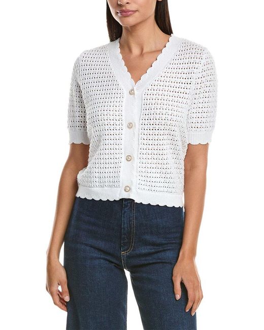 Nanette Lepore White Knit Cardigan