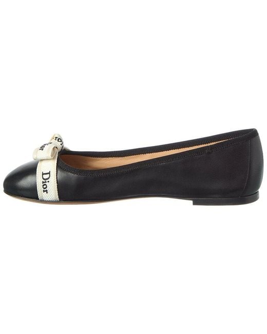 Dior Black J'A Leather Ballet Flat