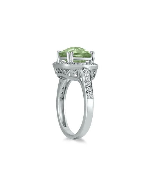 Gem Spark Green 14K 3.74 Ct. Tw. Diamond & Amethyst Ring