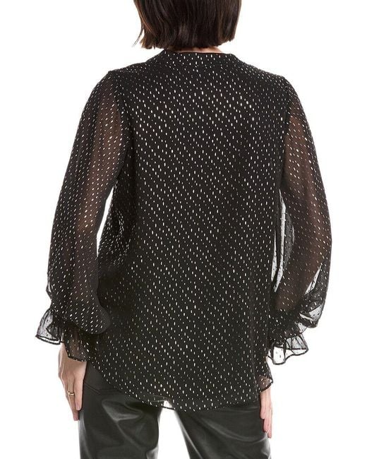 Vince Camuto Black Printed Blouse