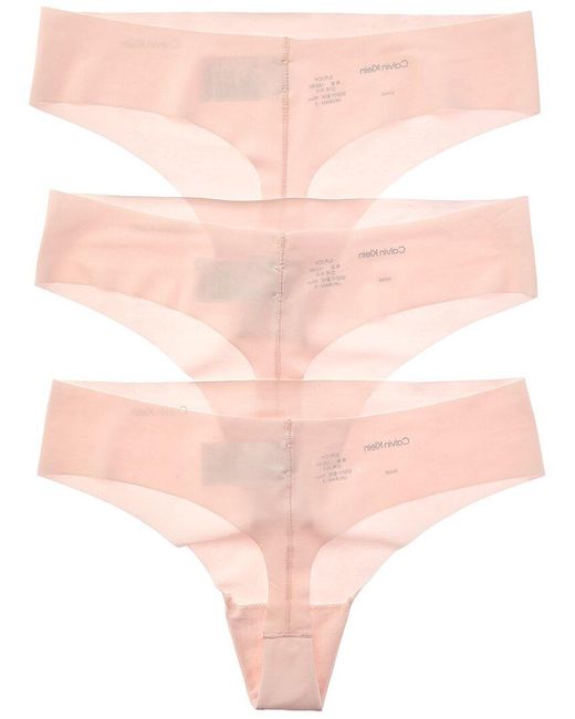 Calvin Klein Natural 3Pk Invisibles Thong