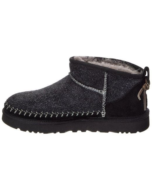 Ugg Black W Classic Ultra Mini Biarritz Suede Bootie