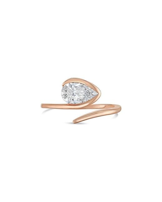 Diana M White Diana M. 18K Rose 8.00 Ct. Tw. Lab-Grown Diamond Solitaire Ring