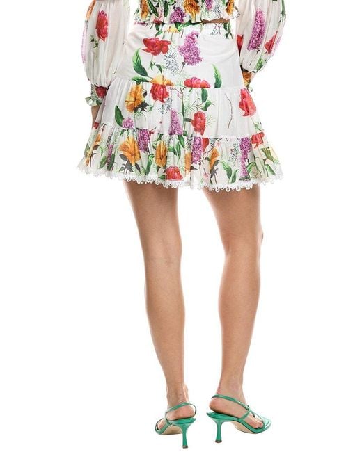 Charo Ruiz White Argy Skirt