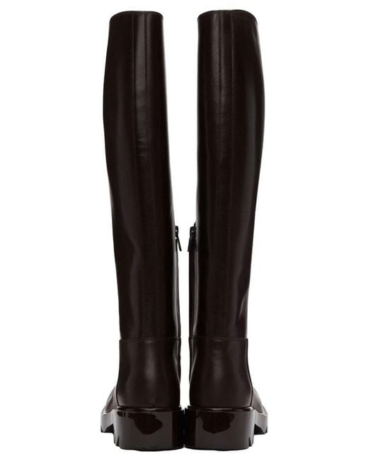 Bottega Veneta Black Strut High Leather Boot