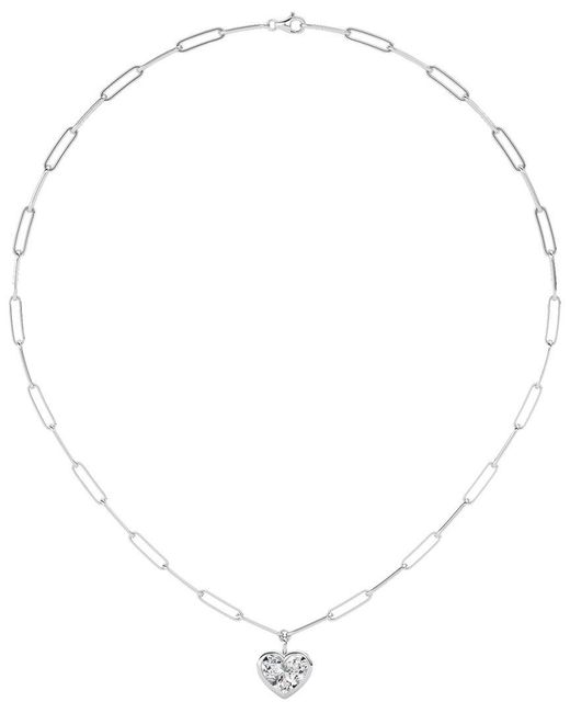 Lab Grown Diamonds Metallic 14K 4.00 Ct. Tw. Lab-Grown Diamond Necklace