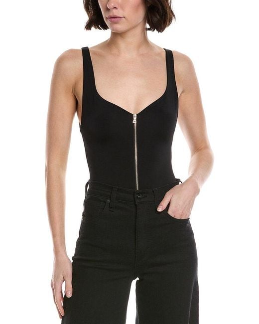 Alice + Olivia Black Alice + Olivia Eve Front Bodysuit