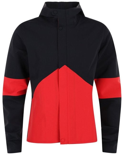 Ferragamo Red Hooded Rain Jacket for men