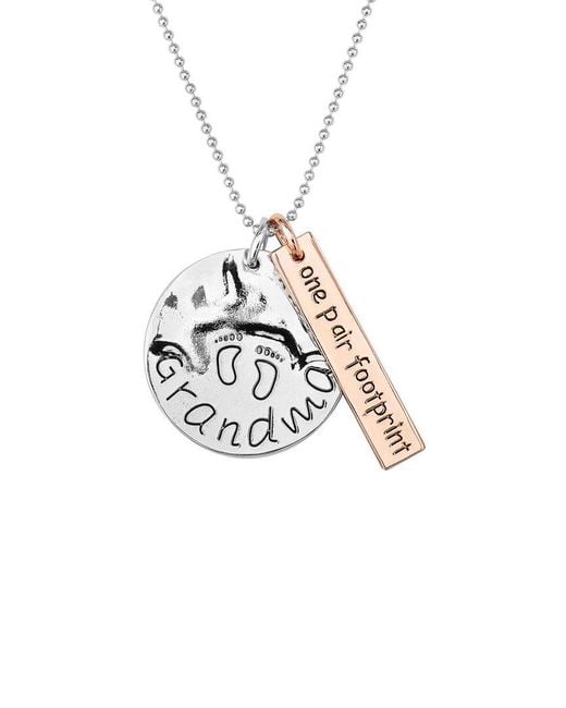 Rachel Glauber Metallic Cz Pendant Necklace