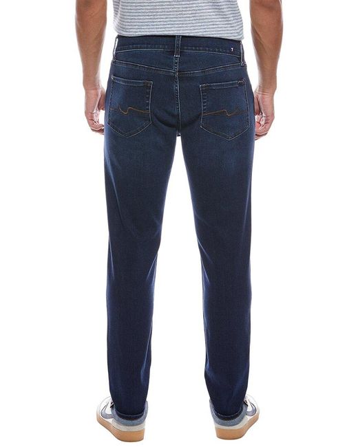 7 For All Mankind Blue Slimmy Tapered Warren Skinny Jean for men