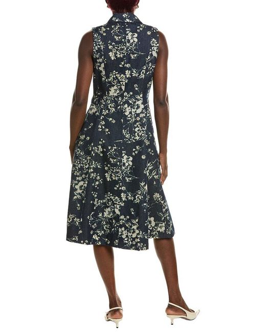 Tahari Black The Gabby Denim Burnout Dress