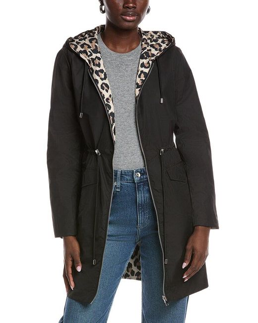 Ellen Tracy Black Reversible Rain Jacket