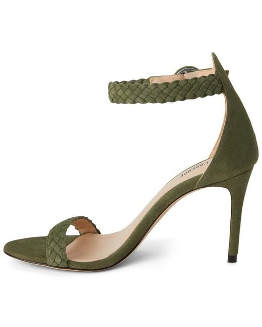 L'Agence Green Larissa Suede & Leather Sandal