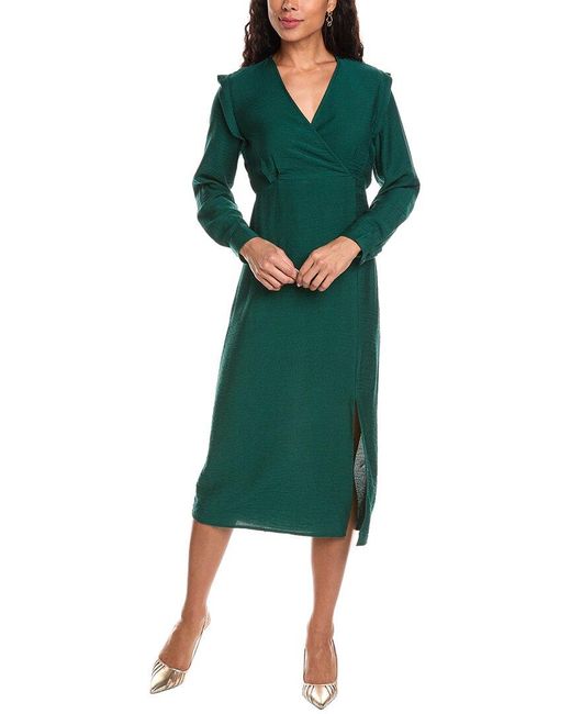 ANNA KAY Green Surplice Midi Dress