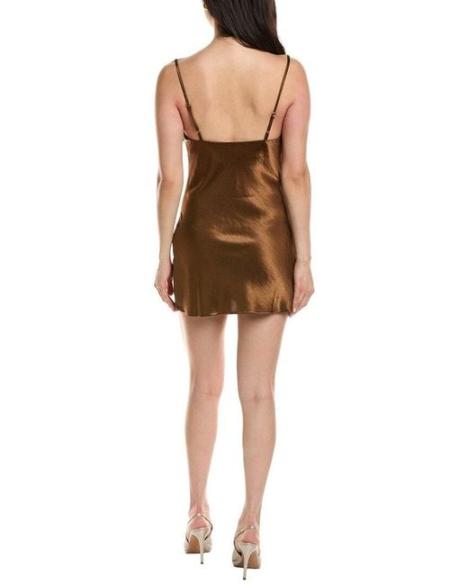 Moonsea Brown Sleeveless Mini Dress