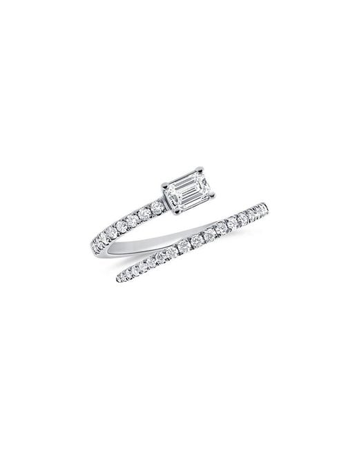 Sabrina Designs White 14k 0.61 Ct. Tw. Diamond & Emerald Wrap Ring