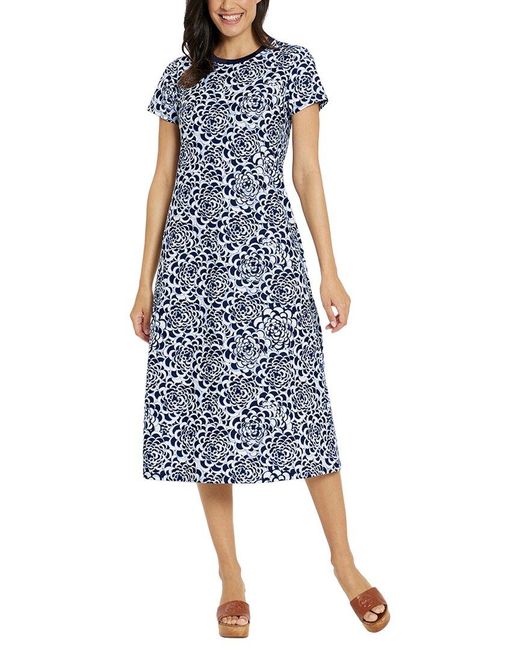 Jude Connally Blue Alexandra T-Shirt Midi Dress