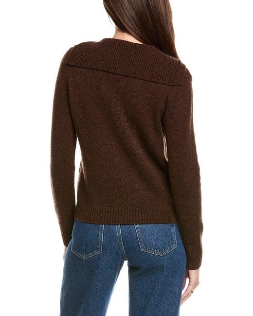Kier + J Brown Kier + J Sailor Collar Wool & Cashmere-Blend Cardigan