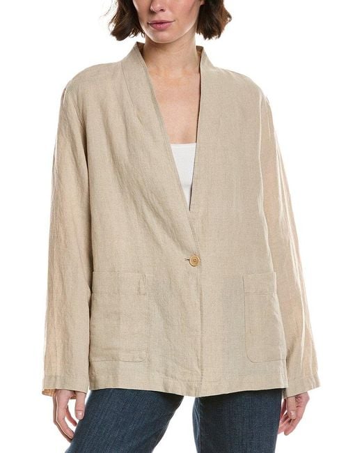 Eileen Fisher Natural Button Jacket