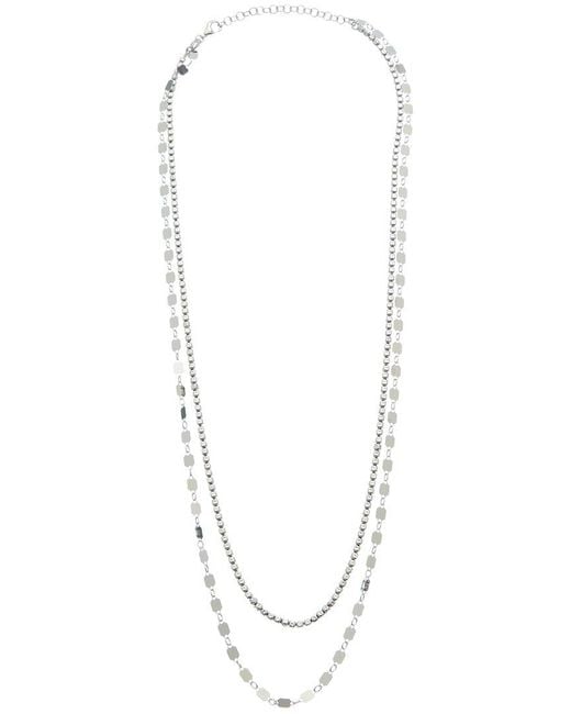 Italian Gold Over Silver Metallic 18K Plated Multi Strand Necklace