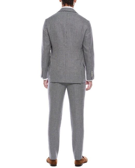 Brunello Cucinelli Gray 2Pc Linen, Silk, & Wool-Blend Suit for men