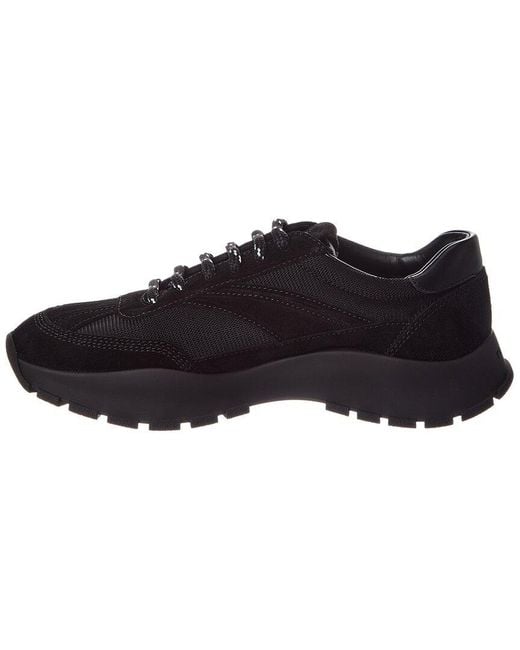 Prada Black Mesh & Suede Sneaker