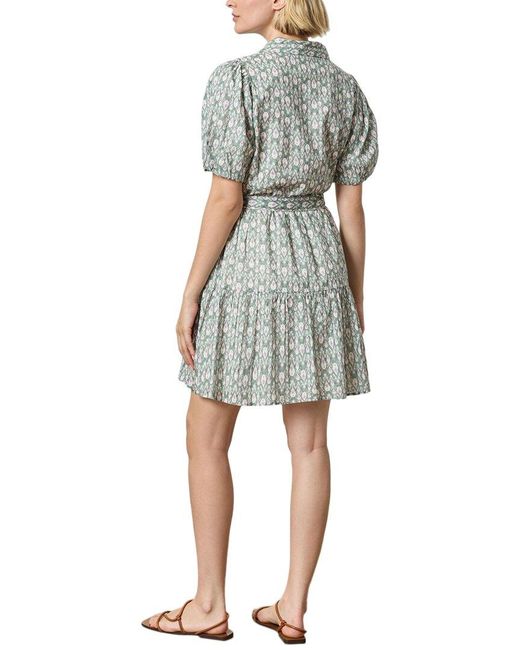 Lilla P Blue Tiered Peplum Dress
