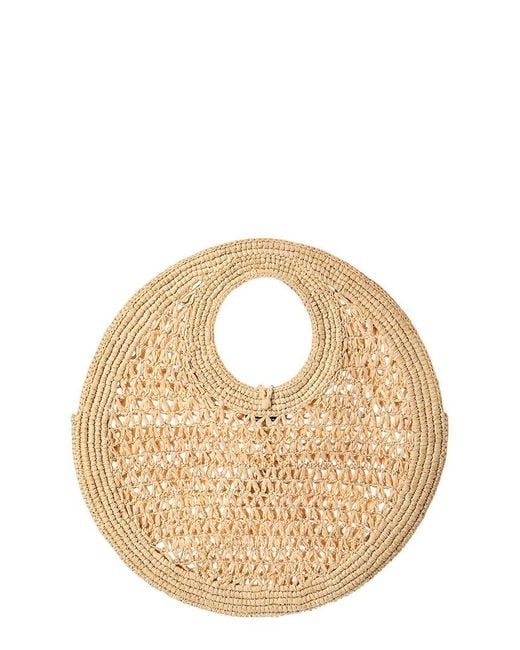 Jacquemus Metallic Spiaggia Small Raffia Round Tote