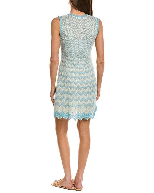 Missoni Blue Abito Senza Maniche Mini Dress