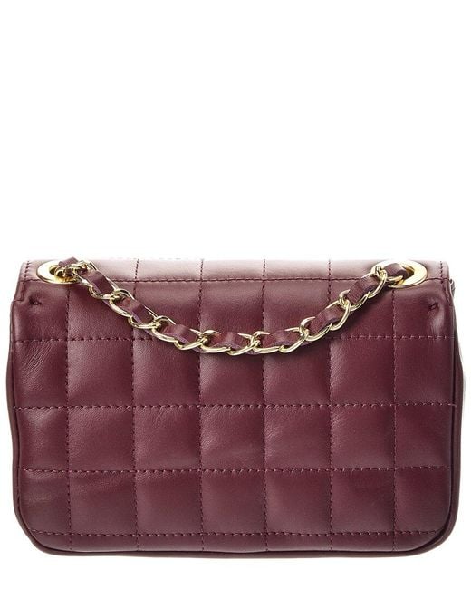 Isabella Rossetti Purple Evelyn Leather Quilted Crossbody