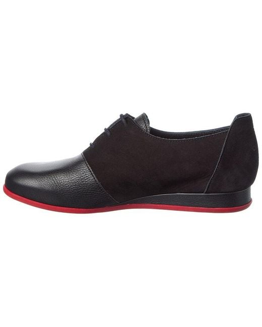 Arche Black Piaeje Leather Flat
