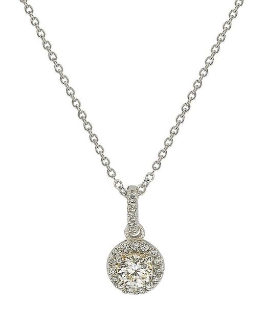 Suzy Levian Metallic 14k 0.35 Ct. Tw. Diamond Pendant Necklace