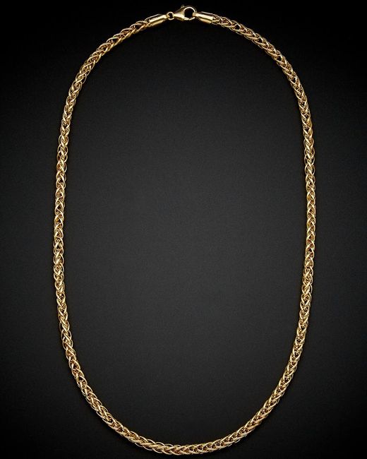 Italian Gold Black 14k Link Necklace