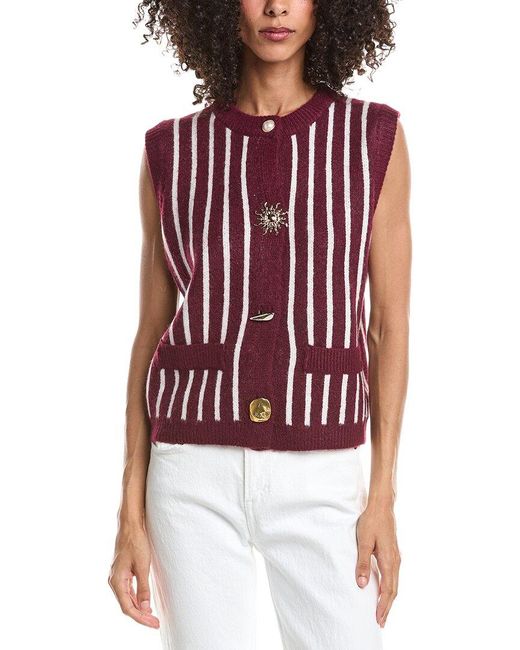 ANNA KAY Red Maniner Top