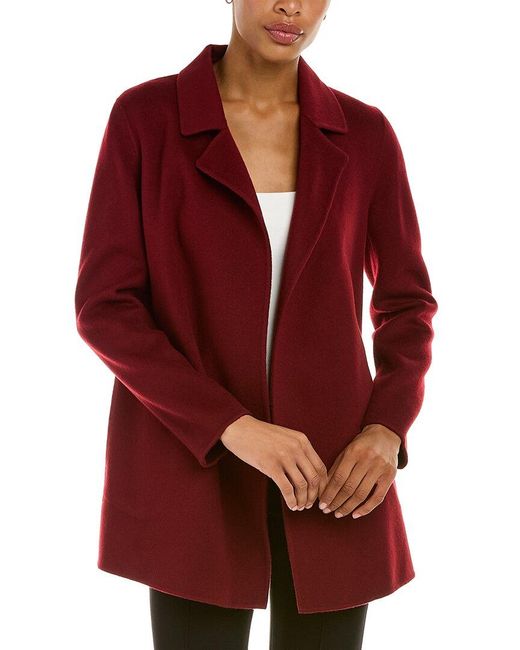 Theory Sileena Wool & Cashmereblend Coat in Red Lyst Australia