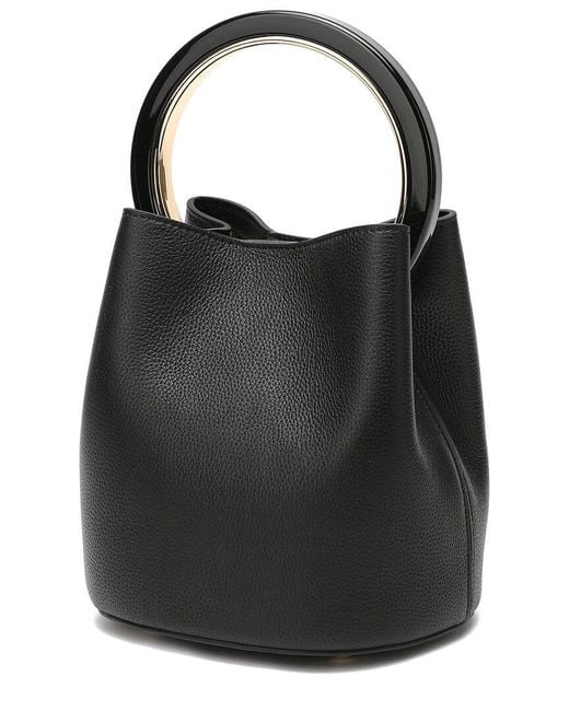 Tiffany & Fred Paris Black Top Grain Leather Top Handle Bag
