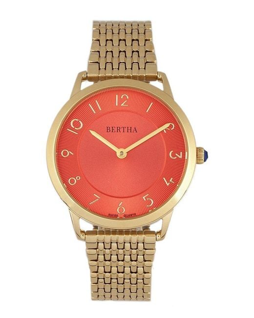 Bertha Multicolor Stainless Steel Abby Gemstone Watch