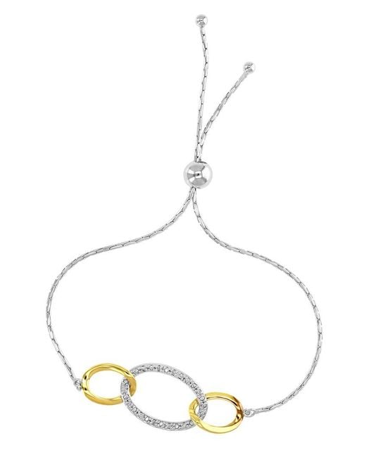 Amairah Metallic Vermeil 0.10 Ct. Tw. Diamond Bolo Bracelet