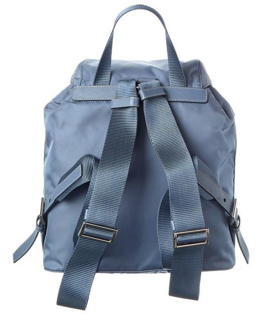Prada Blue Logo Backpack