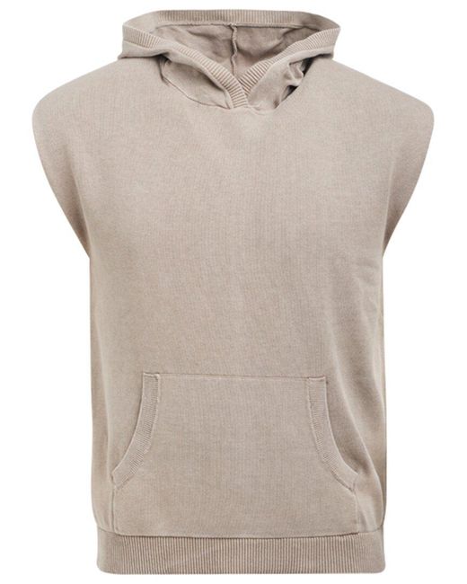 Barefoot Dreams Gray Sunbleached Sleeveless Hoodie for men