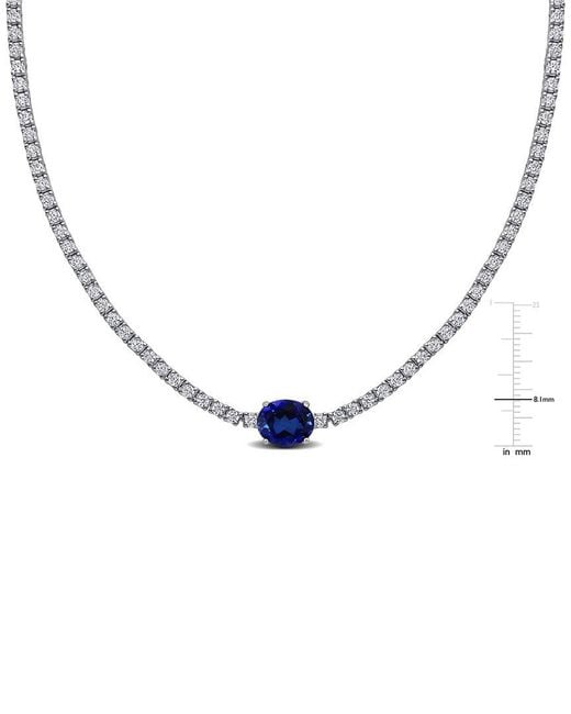 Rina Limor Metallic 16.01 Ct. Tw. Lab-Grown Sapphire Necklace