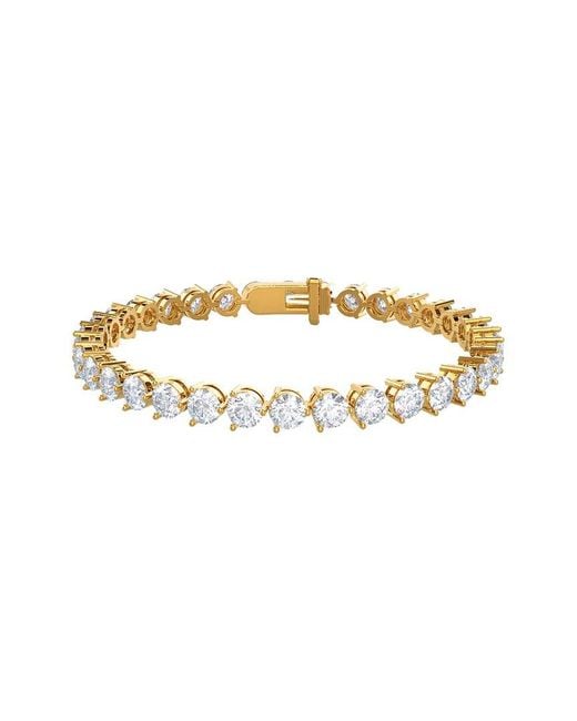 Lab Grown Diamonds Metallic 14K 10.00 Ct. Tw. Lab-Grown Diamond Tennis Bracelet